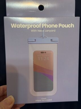 Waterproof Phone Pouch with Neck Lanyard - Lavender